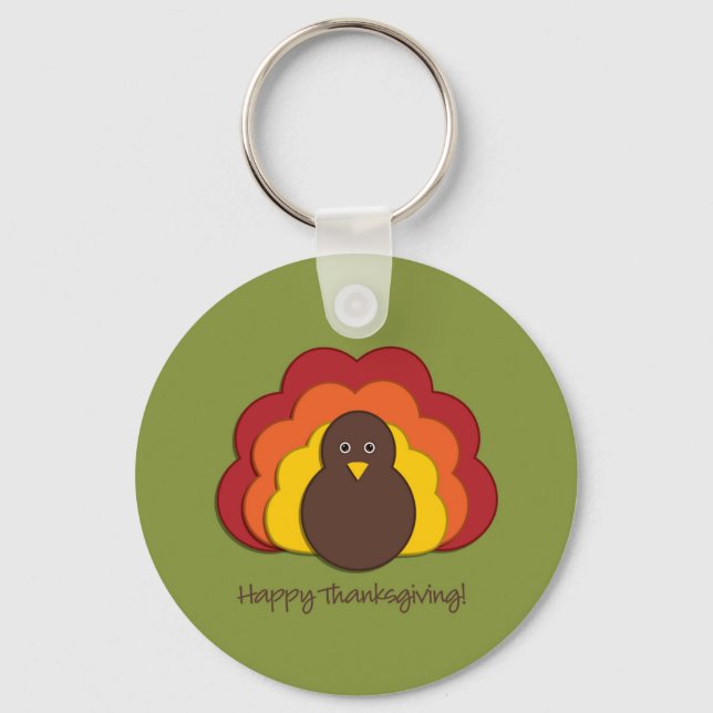 Thanksgiving turkey keychain (Front)