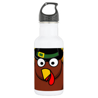 Thanksgiving Turkey Logo Create a Holiday 532 Ml Water Bottle
