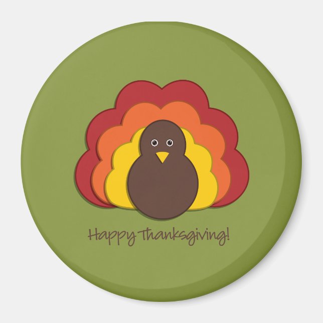 Thanksgiving turkey magnet (Front)