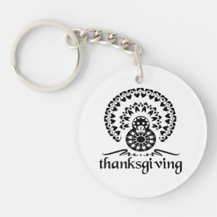 Thanksgiving-  Turkey Mandala Keychain