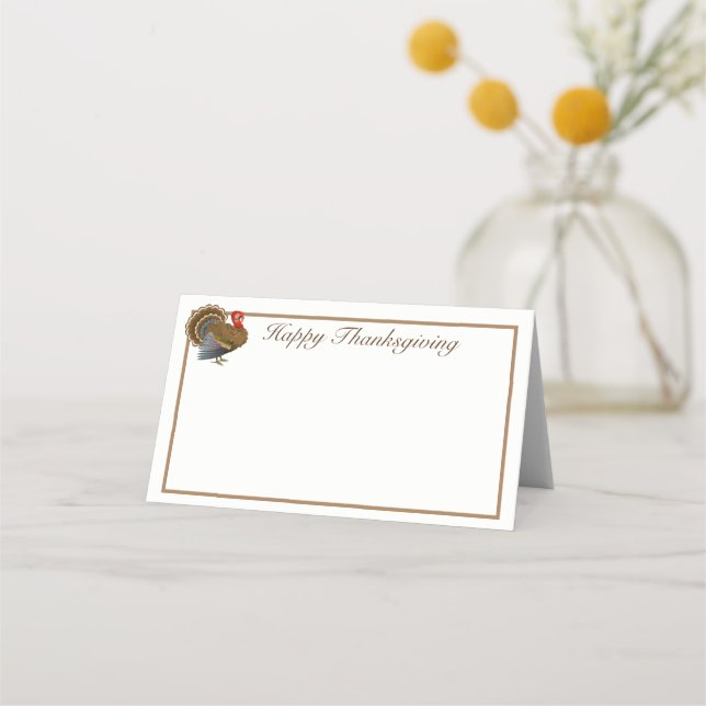 Thanksgiving Turkey Name Place Cards (Front)