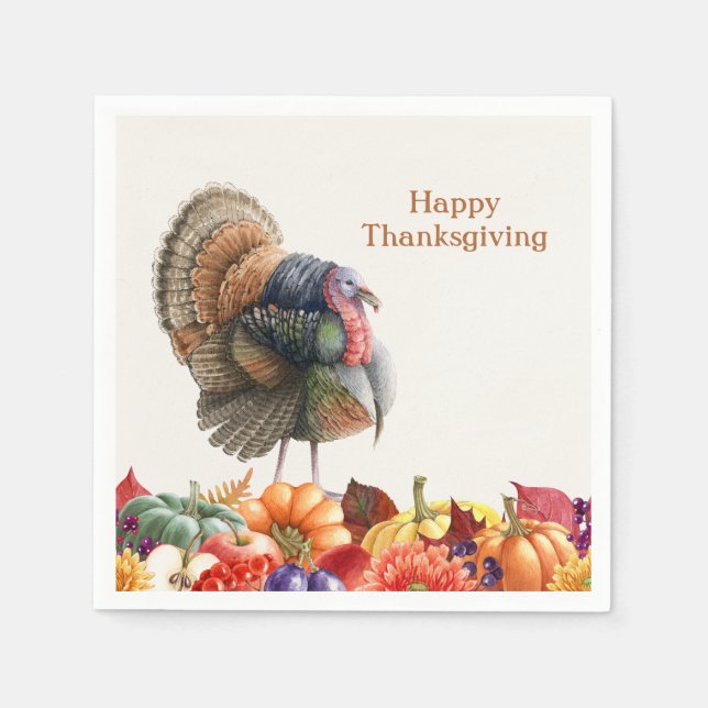 Thanksgiving Turkey Napkin (Front)