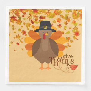 Thanksgiving Turkey Paper Napkins/Standard Dinner Napkin