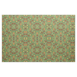 Thanksgiving Turkey Pie Pumpkin Green Orange Chic Fabric