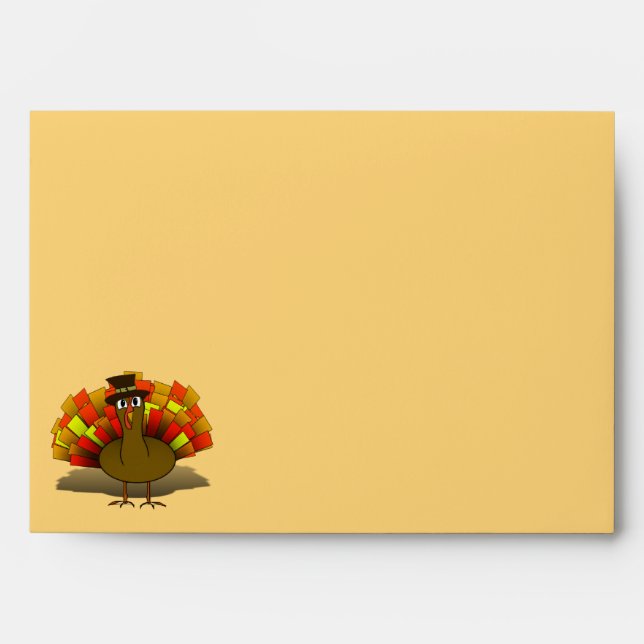 Thanksgiving Turkey Pilgrim Envelope (Front)
