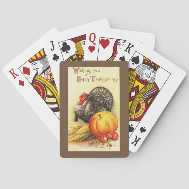 Thanksgiving Turkey Playing Cards (Back)