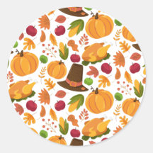 Thanksgiving Turkey Pumpkin Fall Pattern
