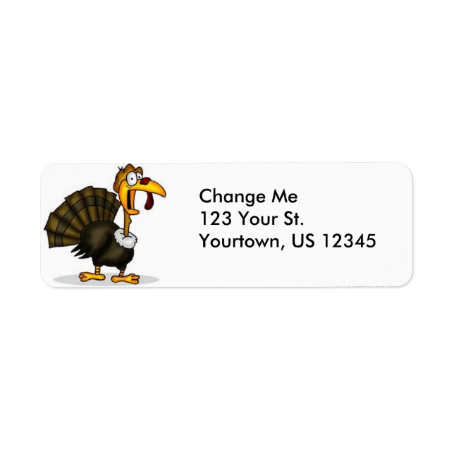 Thanksgiving Turkey Return Address Labels (Front)