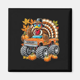 Thanksgiving Turkey Riding Monster Truck 1  Magnet