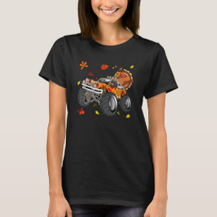 Thanksgiving Turkey Riding Monster Truck Boys Turk T-Shirt