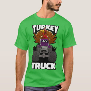 Thanksgiving Turkey Riding Monster Truck Cutest Tu T-Shirt