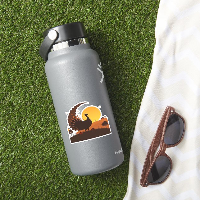 Thanksgiving Turkey Silhouette – Sunset Harvest Sc (HydroFlask Insitu)