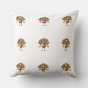 Thanksgiving turkey throw pillow