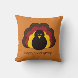 Thanksgiving turkey throw pillow