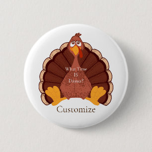 Thanksgiving Turkey Thunder_Cove   2 Inch Round Button