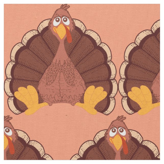 Thanksgiving Turkey Thunder_Cove Fabric (Close Up)