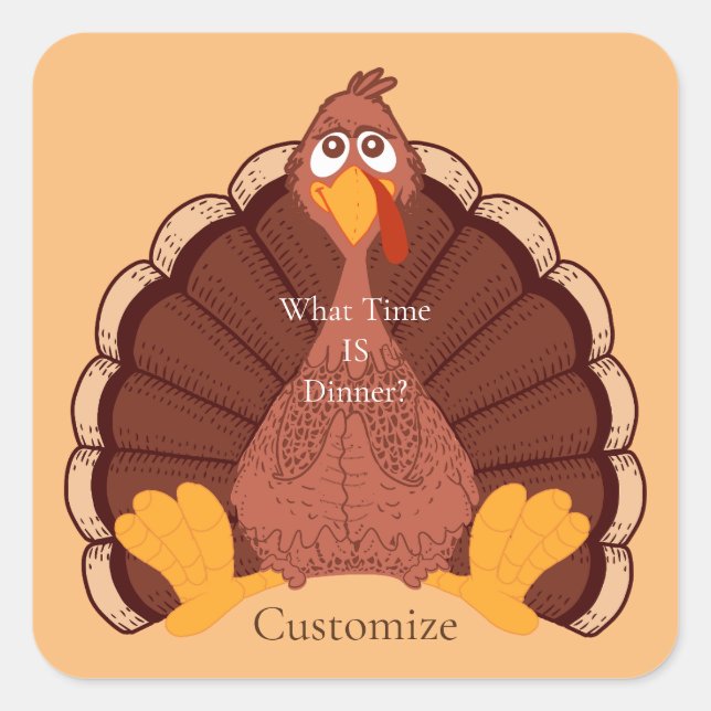 Thanksgiving Turkey Thunder_Cove   Square Sticker (Front)