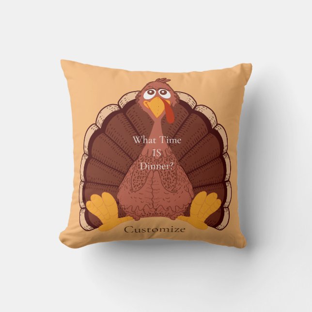 Thanksgiving Turkey Thunder_Cove   Throw Pillow (Front)