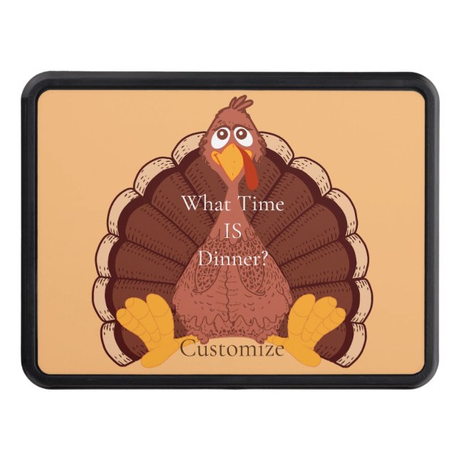 Thanksgiving Turkey Thunder_Cove   Trailer Hitch Cover (Front)