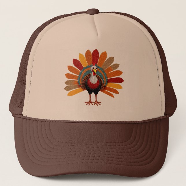 Thanksgiving Turkey Trucker Hat (Front)