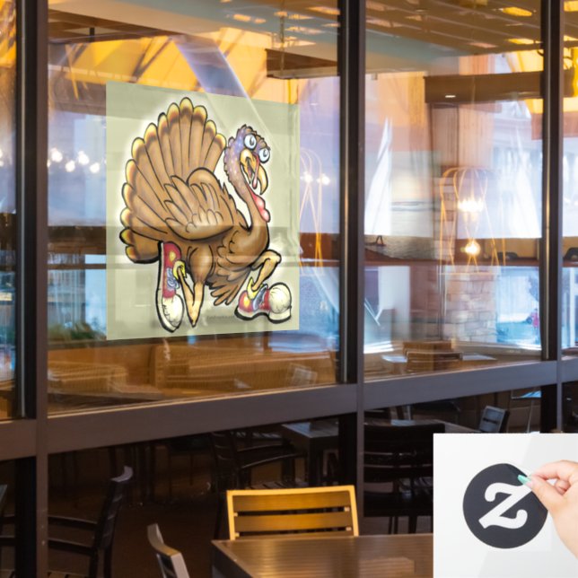 Thanksgiving Turkey Window Cling (Restaurant Window)