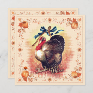 Thanksgiving Turkey Wishes Invitation