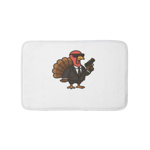 Thanksgiving Turkey with Pumpkin Pie Essential T-S Bath Mat