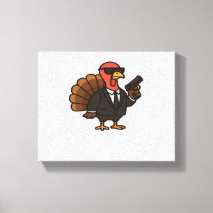 Thanksgiving Turkey with Pumpkin Pie Essential T-S Canvas Print