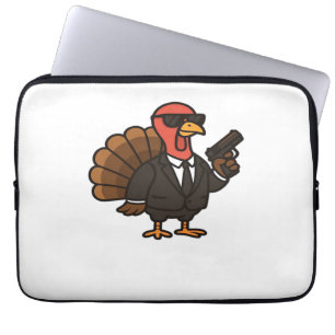 Thanksgiving Turkey with Pumpkin Pie Essential T-S Laptop Sleeve