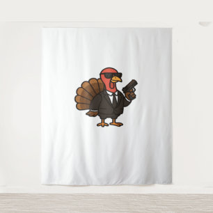 Thanksgiving Turkey with Pumpkin Pie Essential T-S Tapestry