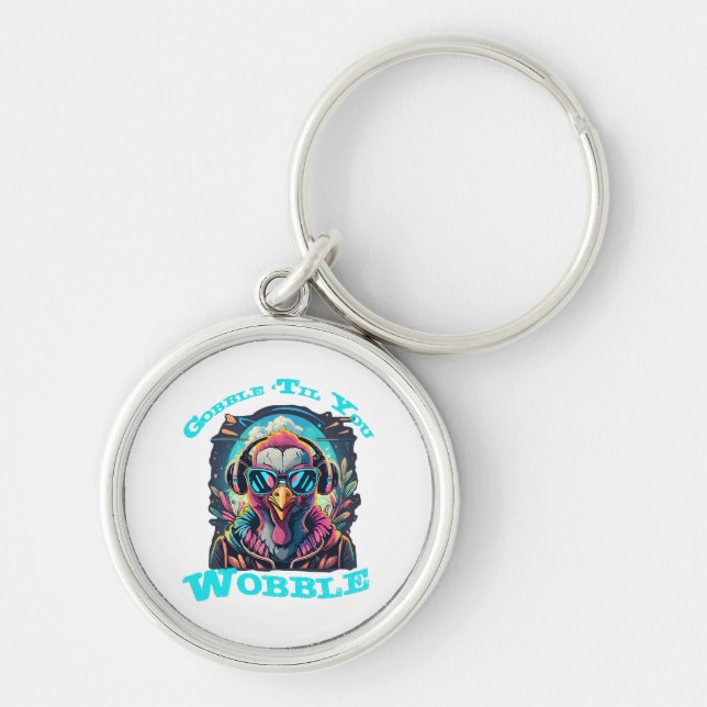 Thanksgiving Turkey Wobble Keychain (Front)