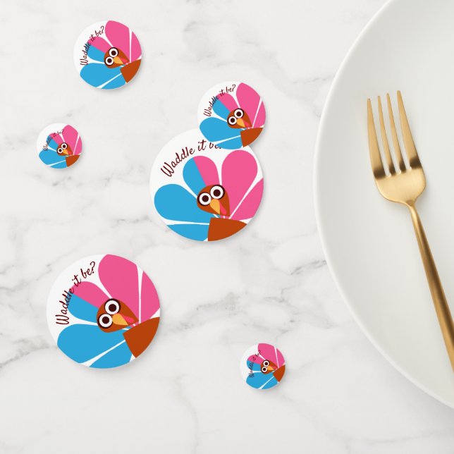 Thanksgiving TurkeyGender Reveal Confetti (Group)