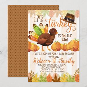 Thanksgiving Turquie Baby shower Invitation Invita