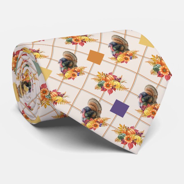Thanksgiving Turquie Cravate (Roulé)