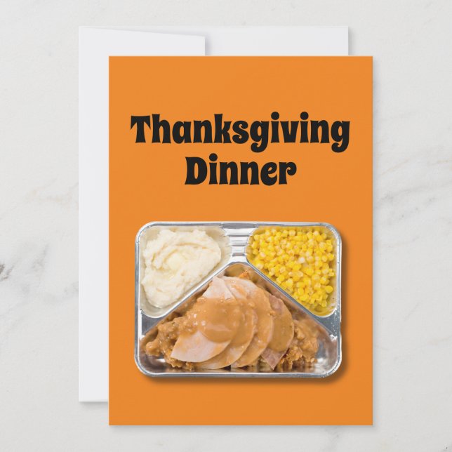 Thanksgiving TV Dinner Invitation (Front)