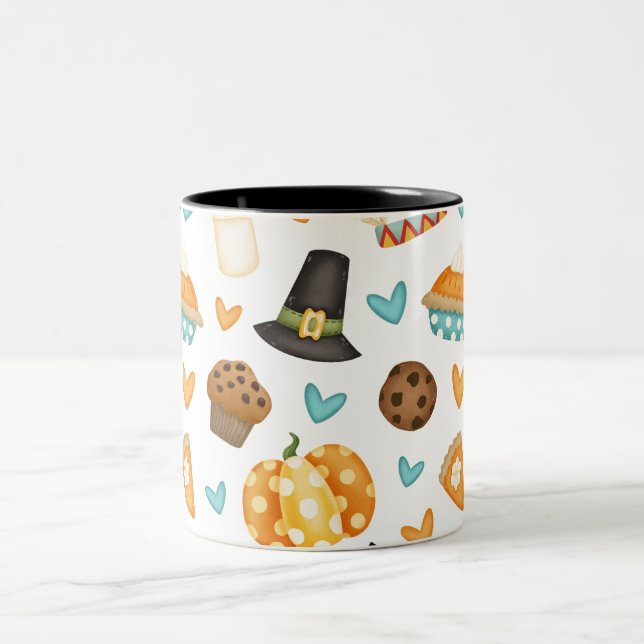Thanksgiving Two-Tone Coffee Mug (Center)