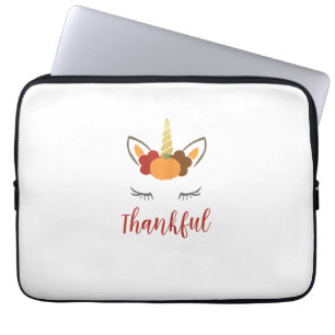 Thanksgiving Unicorn Family Outfit  Laptop Sleeve