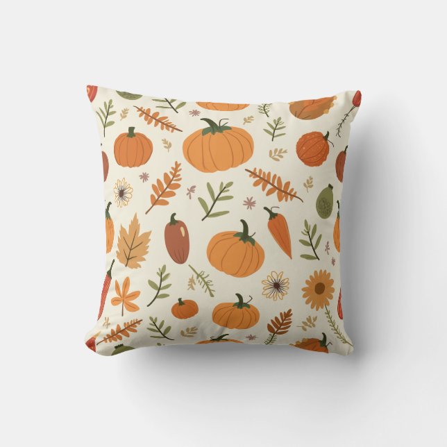 Thanksgiving Vegetables Pillow Cushion (Front)