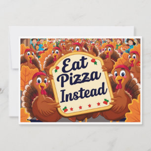 Thanksgiving vegetarian family gathering holiday card