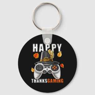 Thanksgiving Video Game Controller Pilgrim Costume Keychain