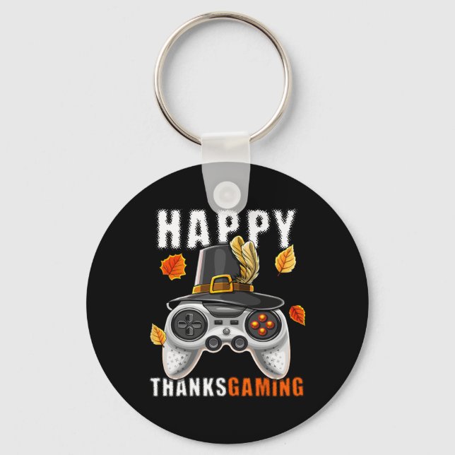 Thanksgiving Video Game Controller Pilgrim Costume Keychain (Front)