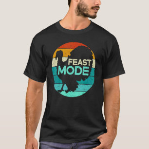 Thanksgiving Vintage Turkey Trot Retro Feast Mode T-Shirt