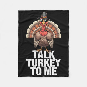 Thanksgiving Wake And Ke Funny Turkey Day  Fleece Blanket