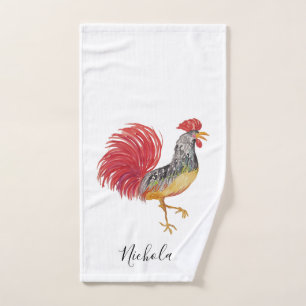Thanksgiving Watercolor Pumpkins Personalized Hand Towel