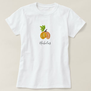 Thanksgiving Watercolor Pumpkins Personalized T-Shirt