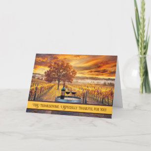 Thanksgiving Wine Country Fall Coloured Funny Holiday Card