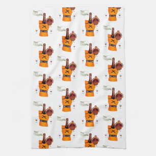 Thanksgiving Wine Kitchen Hand Towel