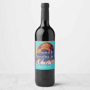 Thanksgiving Wine Label Vintage Modern