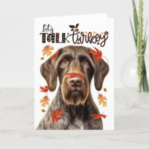 Thanksgiving Wirehair Pointer Let's Talk Turkey