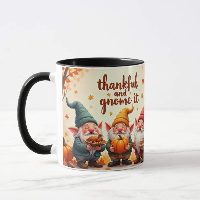 Thanksgiving wishes gnome mug (Left)